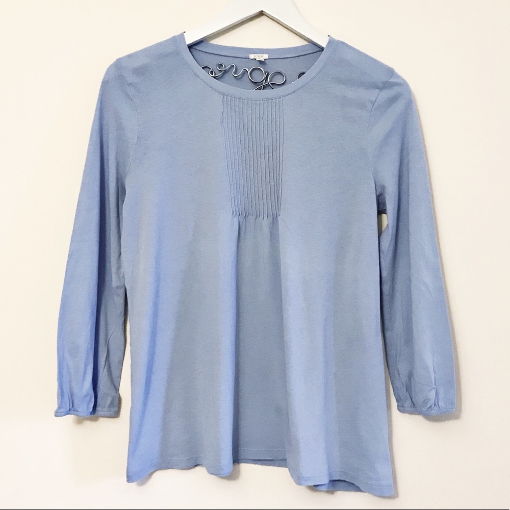 Jcrew | Periwinkle Blue Peasant style Top